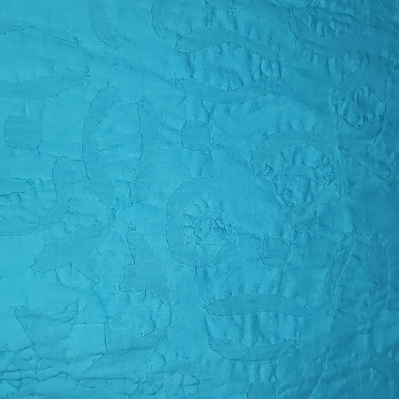 Soft Surroundings Blue Quilted Tunic Top Pullover Dress, Double Slits Cotton MP - Picture 4 of 13